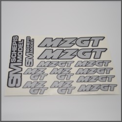 MZ GT STICKER - GREY SPARE PARTS MZ
