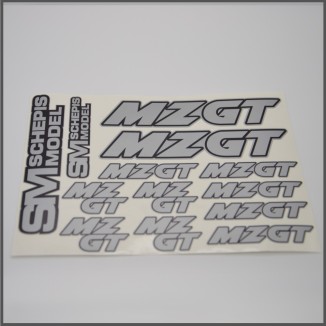 MZ GT STICKER - GREY SPARE PARTS MZ