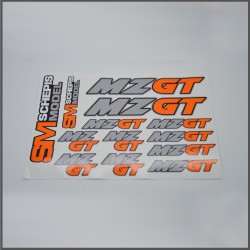 MZ GT STICKER - ORANGE SPARE PARTS MZ