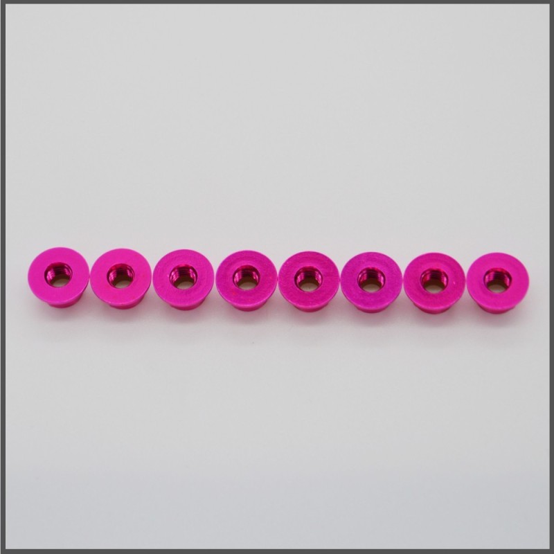 Flanged nut m4 pink (BLI076P)