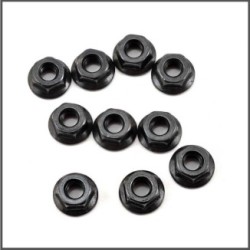 Nut M4 flanged knurled (10)  (SER110452)