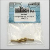 Male connector 4mm gold (4 pcs) (BLI181)