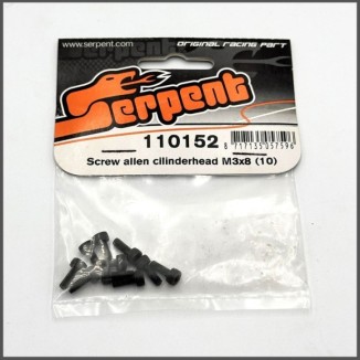 Screw allen cilinderhead M3x8 (10) (SER110152)