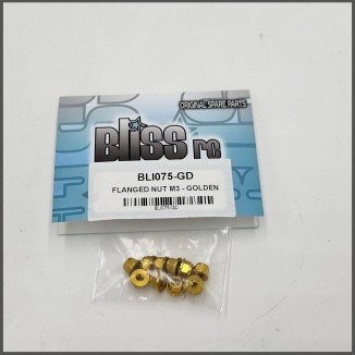 FLANGED NUT M3 GOLDEN SPARE PARTS BLISS