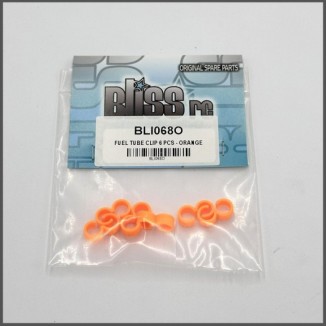 Fuel tube clip 6pcs - orange (BLI068O)