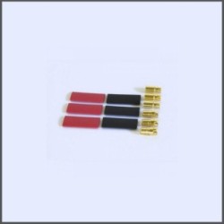 PLUG 8MM GOLD MALE / FEMALE - 3 PAIRS (ORI40017)