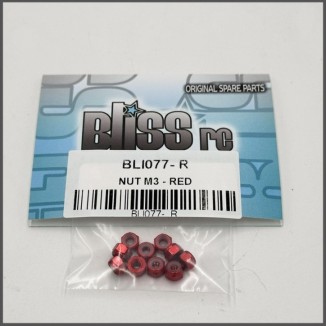 Nut m3 red (BLI077R)