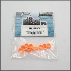 Fuel tube clip 6pcs - orange (BLI068O)