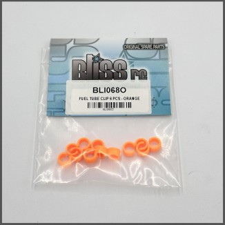 Fuel tube clip 6pcs - orange (BLI068O)