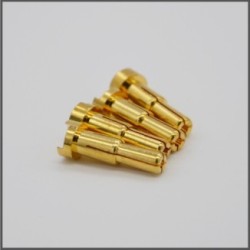 Male connector 4mm - 5mm gold (4 pcs) (BLI180)