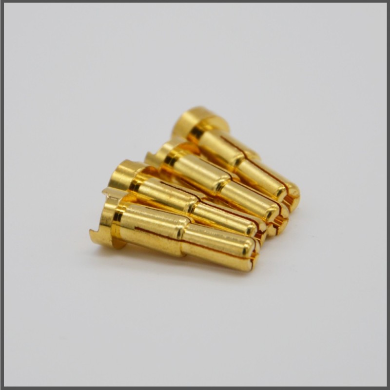 Male connector 4mm - 5mm gold (4 pcs) (BLI180)
