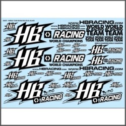 World team hb racing decals white  (HB204075)