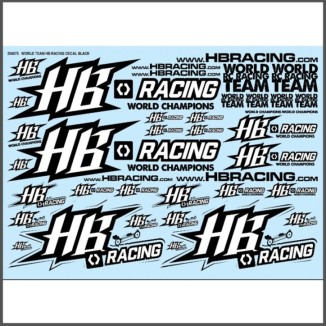 World team hb racing decals white  (HB204075)