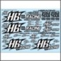 World Team HB Racing Decals Black (2 pcs) (HB204075)