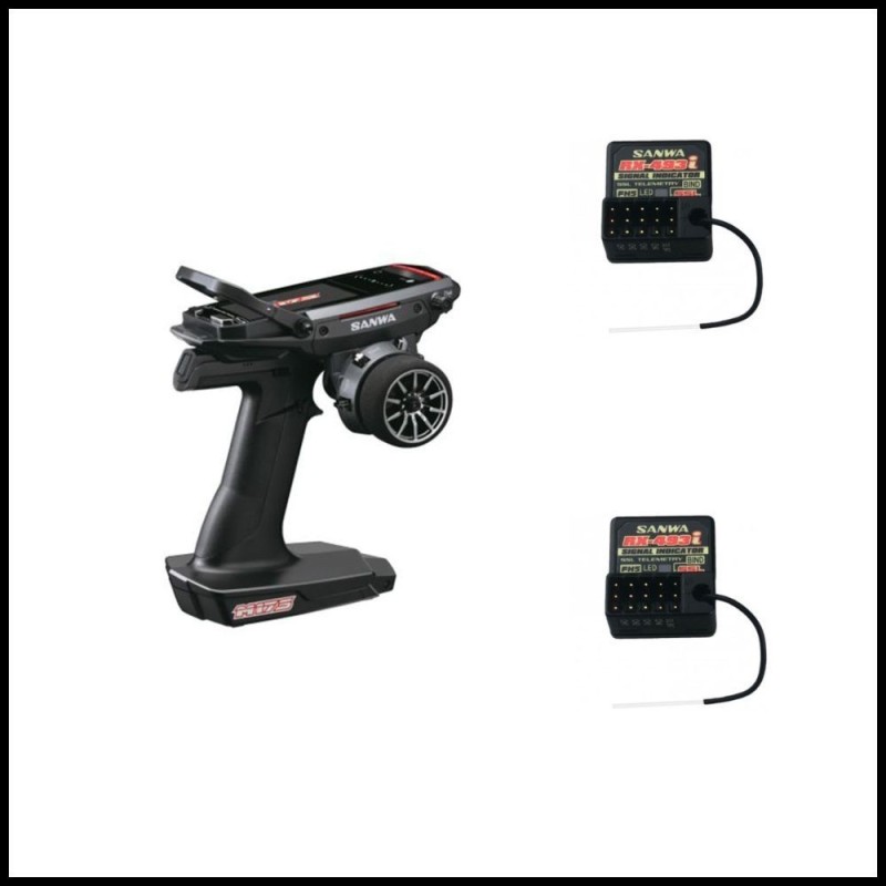 Sanwa M17S Radio + RX-493i Receiver & Preinstalled Battery (101A32971A)