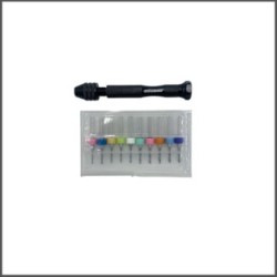 Corsatec precision shock piston drill bit/hand drill set 1,1-2mm (CT60005)