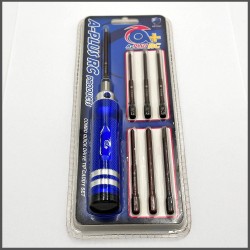 COMBO QUICK DRIVE TIP CADDY SET ALLEN WRENCH - METRIC / FLAT HEAD / PHILLIPS - 7 PCS (SM-800101)