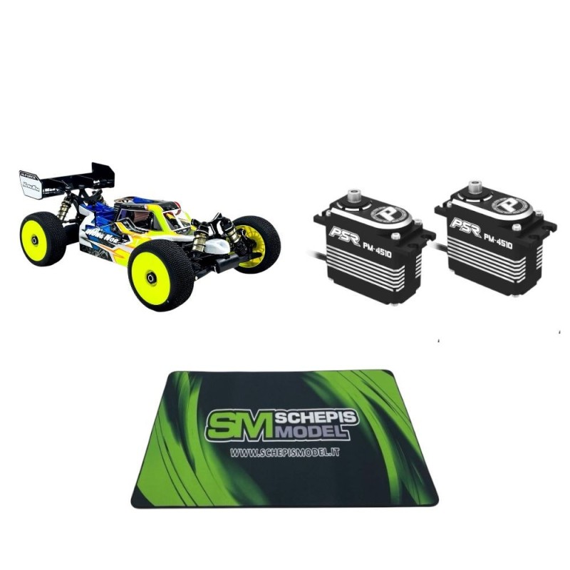 X5B 1/8 Buggy KIT NITRO + 2 Servi Psr + Schepis Model Pit Mat