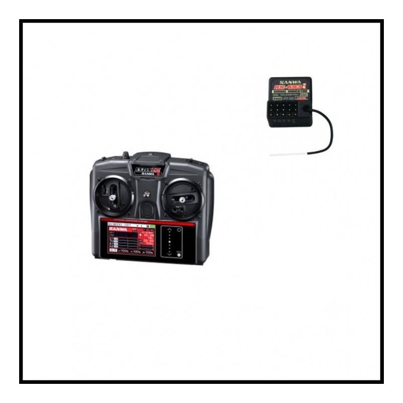 Sanwa Exzes ZIII Radio with RX-493i Receiver & Preinstalled Battery (101A33171A)