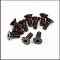 Flat head screw m2.5x6mm (hex socket/10pcs) (HB107374)