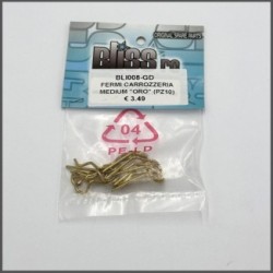 Body clips medium golden (10 pcs) (BLI008 GOLDEN)